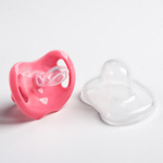 4591110 Соска-пустышка ортодонтическая,силикон,6+, с колпачком в контейнере, цвет МИКС