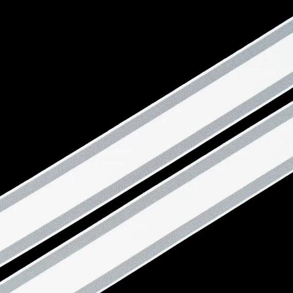 Резинка широкая, белая/серые полосы 35 мм, Германия