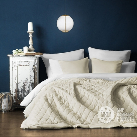 Готовые шторы и покрывало для спальни КИИММ (арт. BL10-291-01) - айвори