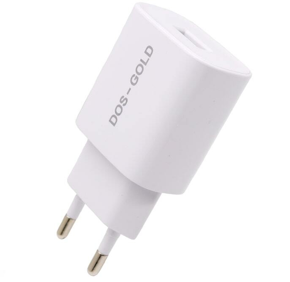 Сетевой адаптер питания Dos-Gold EP-TA600 1USB (белый)