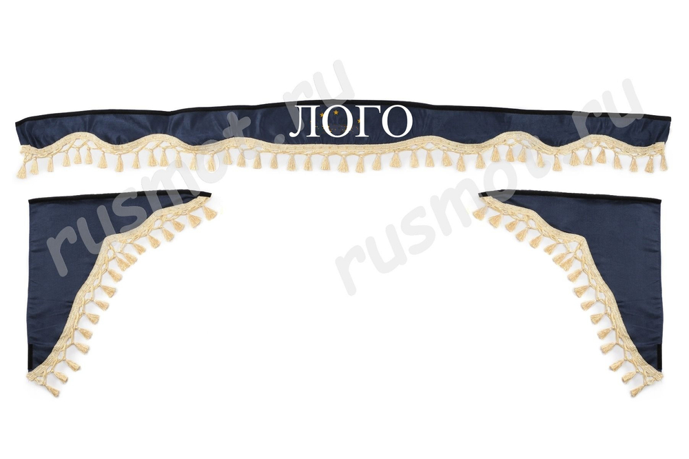 Ламбрекены тканевые Scania аликанте + вышивка