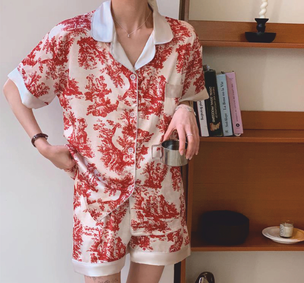 Пижама ш/в шорты+рубашка 9635