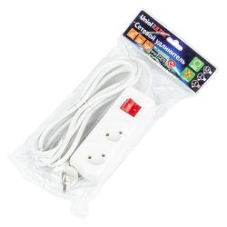 S-CU2-3B WHITE Удлинитель серии Ultra. шнур 3м.. 2 гнезда. 10A. б-з. Белый. TM Uniel