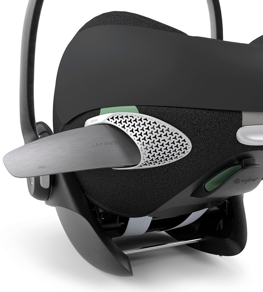 Коляска Cybex Coya Matt Black Frame Cloud T i-Size Sepia Black Plus Leaf Green с дождевиком и бампером
