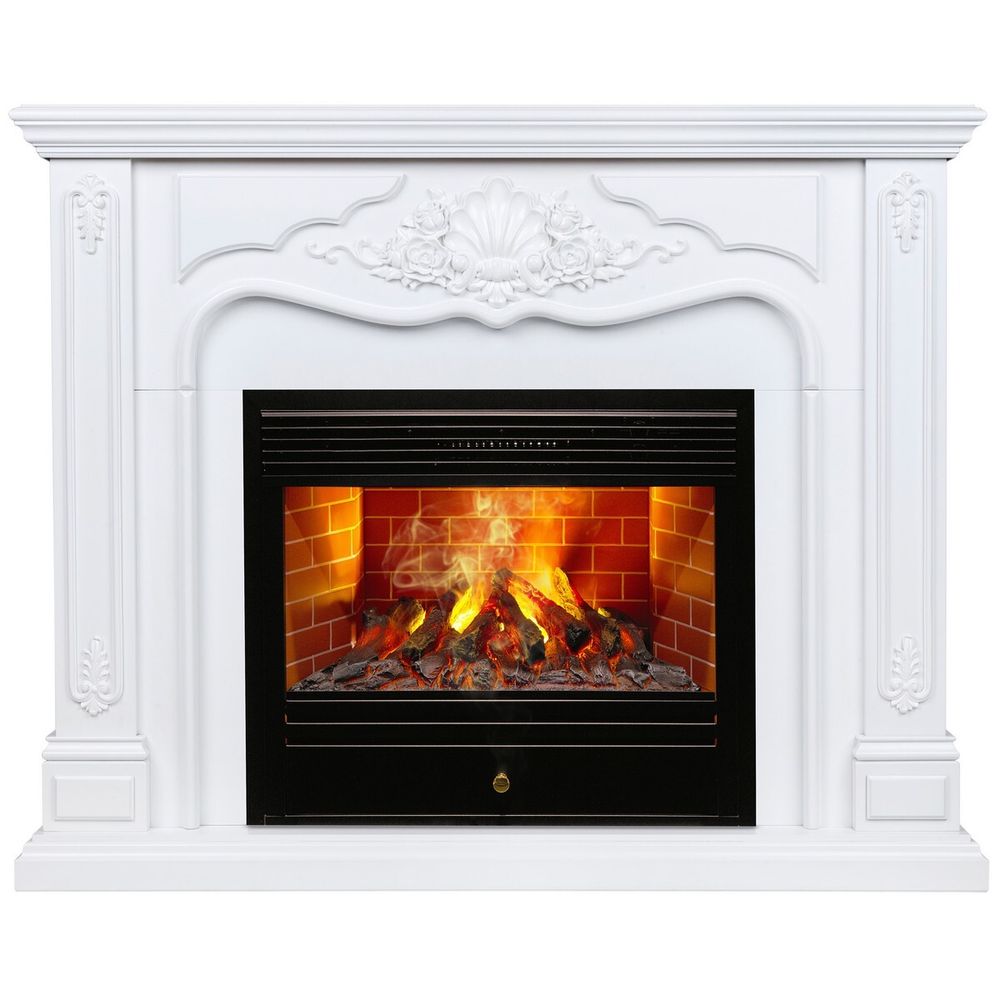 Электрокамин RealFlame Victoria 26 WT белый с очагом 3D Novara
