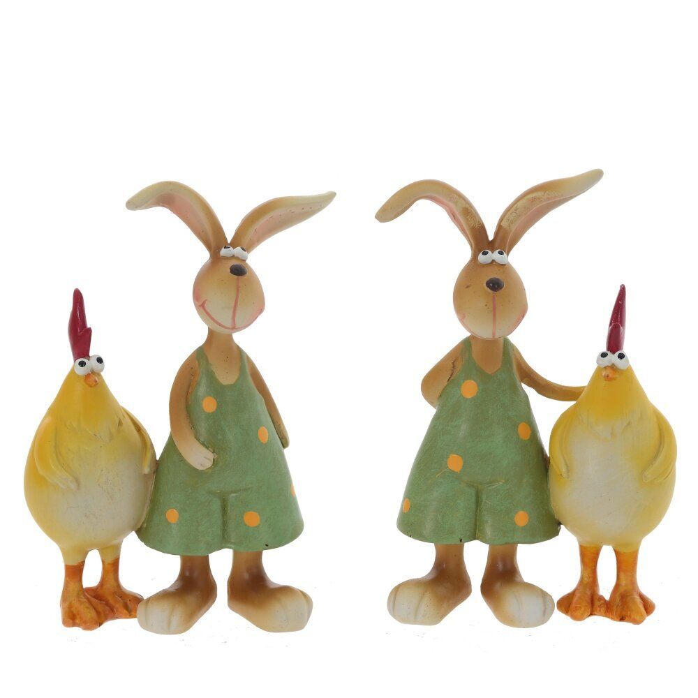 GAEM Фигурка декоративная "Заяц с петухом", L6 W2 H9 см, 2в.