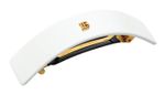 Balmain Hair Couture Заколка-автомат белая глянец размер L White Barrette Pour Cheveux