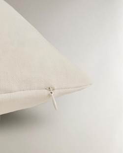 ZARA HOME ЛЬНЯНАЯ НАВОЛОЧКА ДЛЯ ДЕКОРАТИВНОЙ ПОДУШКИ, ЖЕЛТОВАТО-БЕЛЫЙ