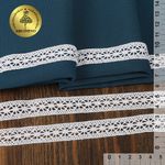 Кружево вязаное (тесьма) 15 мм / 10 метров, цв.02 белый, Kruzhevo