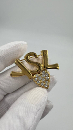 Брошь с сердечком YSL