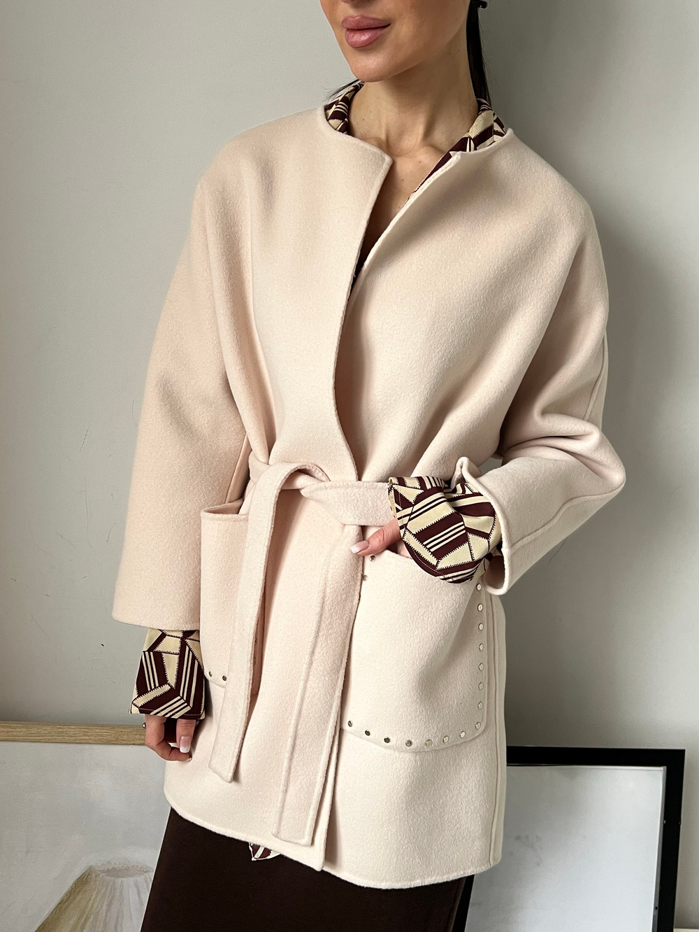 Шерстяное пальто Massimo Dutti, S