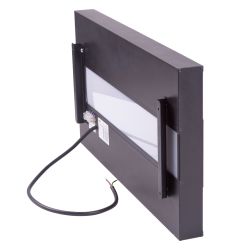 ULO-K16B 2x16W-4000K-L50 5W-RGB IP44 BLACK Светильник линейный светодиодный подвесной с фоновой подсветкой. Белый свет 4000К. Алюминий. Цвет черный. TM Uniel