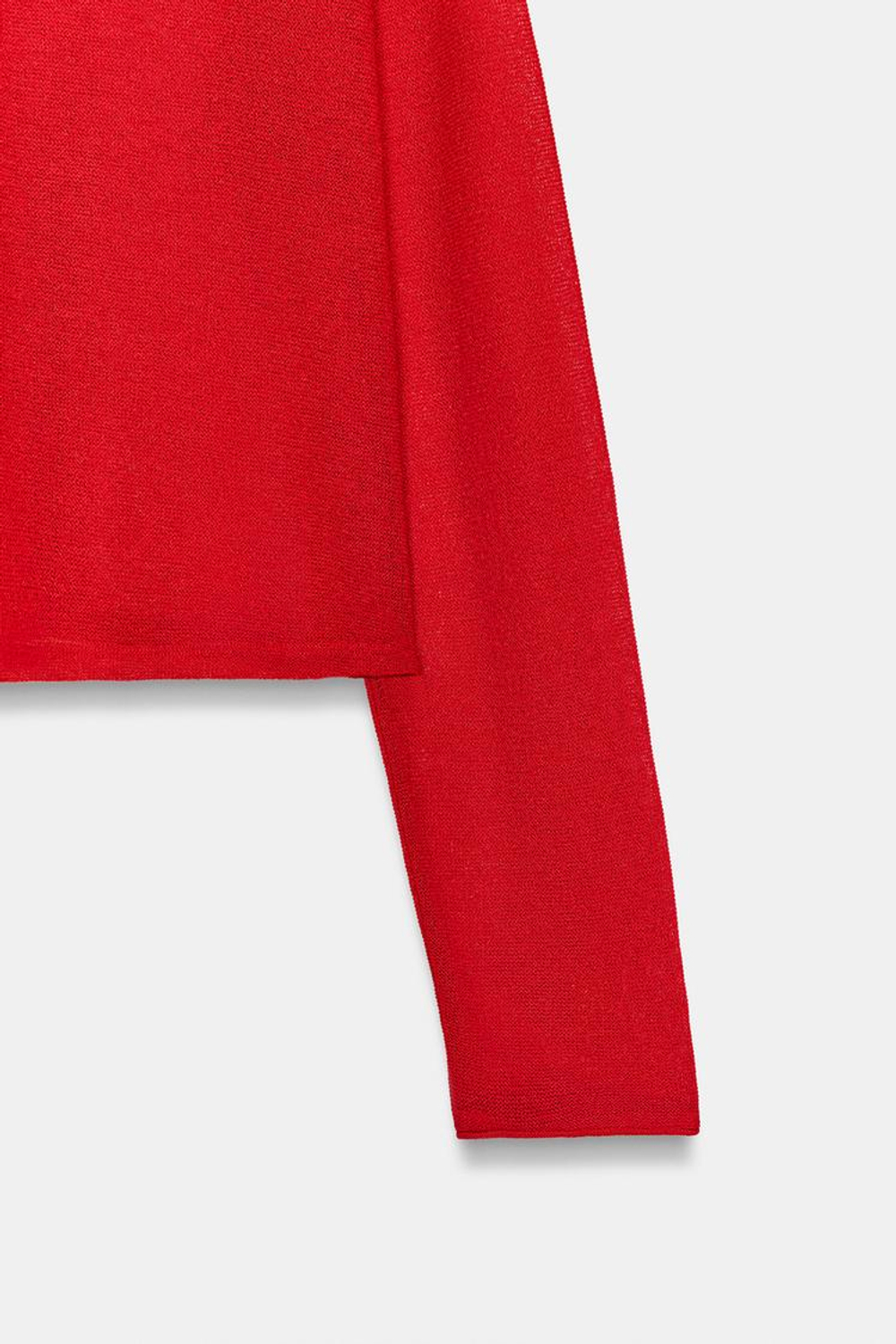 ZARA АЖУРНЫЙ СВИТЕР, КРАСНЫЙ