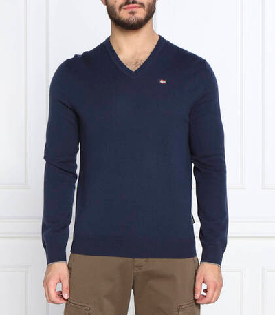 Хлопковый свитер Napapijri - темно-синий(NP0A4GJQ)