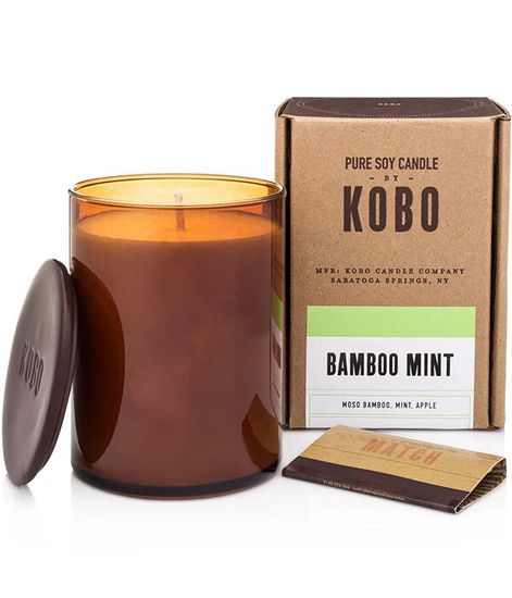 Bamboo Mint, свеча Woodblock, Kobo Candles