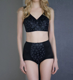 Высокие утягивающие трусики с атласной вставкой (Размер: 7X) (Цвет: кремовый)