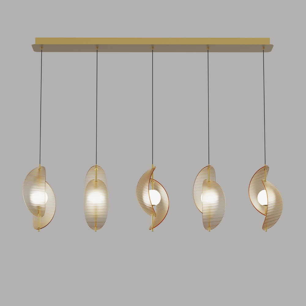 Подвесной светильник MD24030035-5B brass/amber