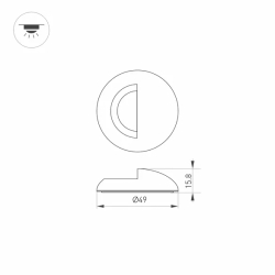 Накладка ART-DECK-CAP-LID-R50 (SL, STEEL) (Arlight, Металл) 024931