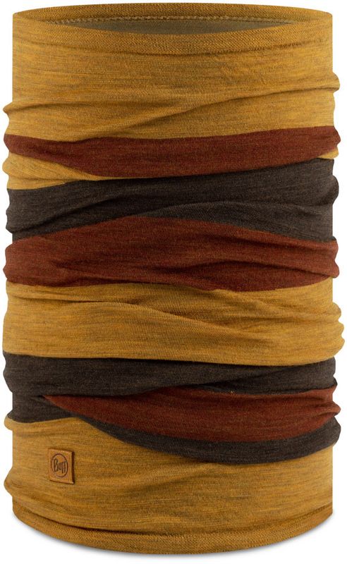 Тонкий шерстяной шарф-труба Buff Wool Move lightweight Mustard Фото 1