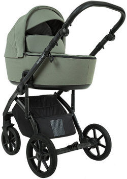 Детская коляска Roan Bass Next 3 в 1 с автокреслом Tutis Elo Black BSN/43/2 Sage Green/Black/ руч.Black