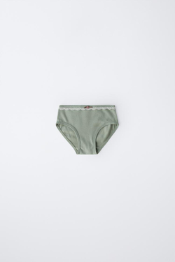 ZARA НАБОР ИЗ ШЕСТИ ТРУСОВ С КРУЖЕВОМ, РАЗНОЦВЕТНЫЙ