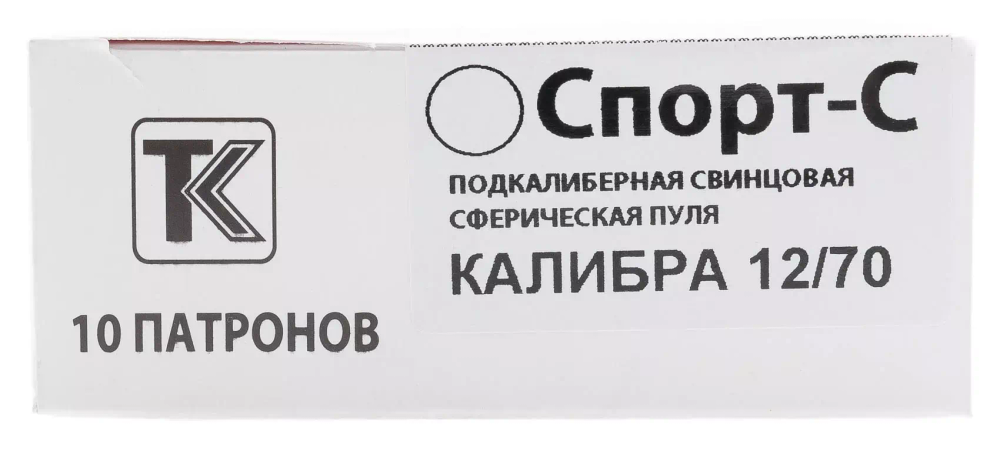 Патрон 12/70 Техкрим пуля Спорт-С Техкрим, коробка 10 шт.