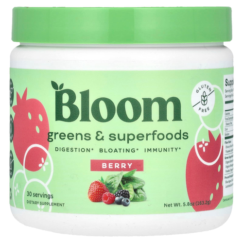 Bloom, Greens & Superfoods, Berry, 163,2 г (5,8 унции)