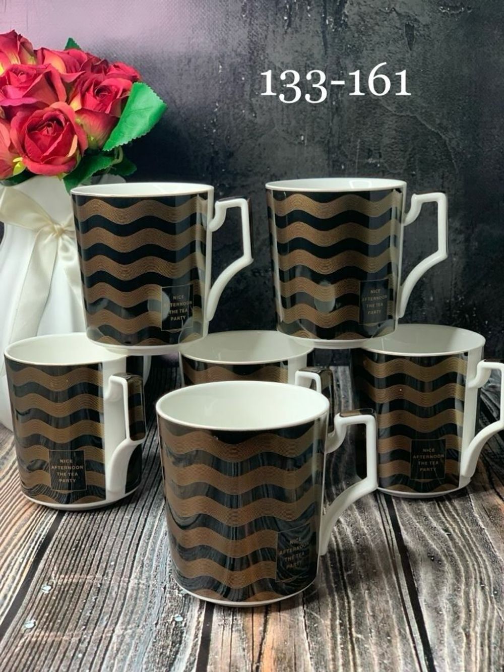 Lenardi 133-161 Набор из 6 кружек 350 мл в под.уп.(х8)