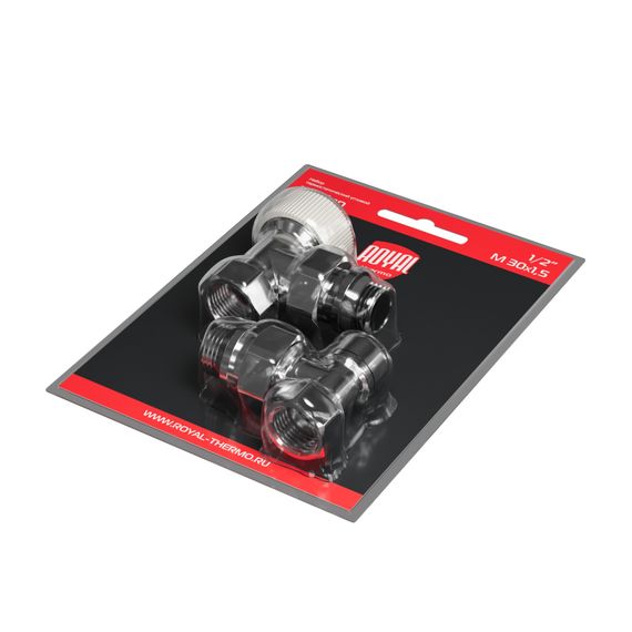 Набор термостатический угловой Royal Thermo Design 1/2quot;М30х1,5 (Хром) купить в Москве и Московской области по низкой цене с доставкой по России — (6) Набор термостатический угловой Royal Thermo Design 1/2quot;М30х1,5 (Хром) — (6)