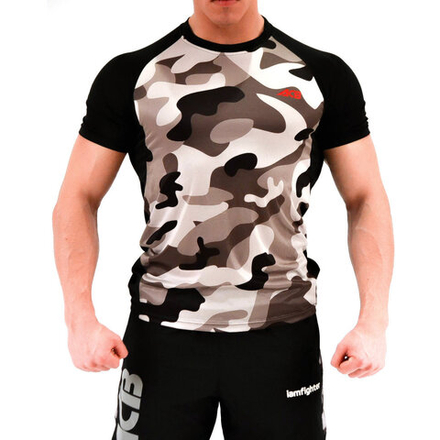 Футболка Iamfighter Dad is the hero детская Черная