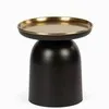 Кофейный стол Wallin Ø38х39 см, черный с золотом