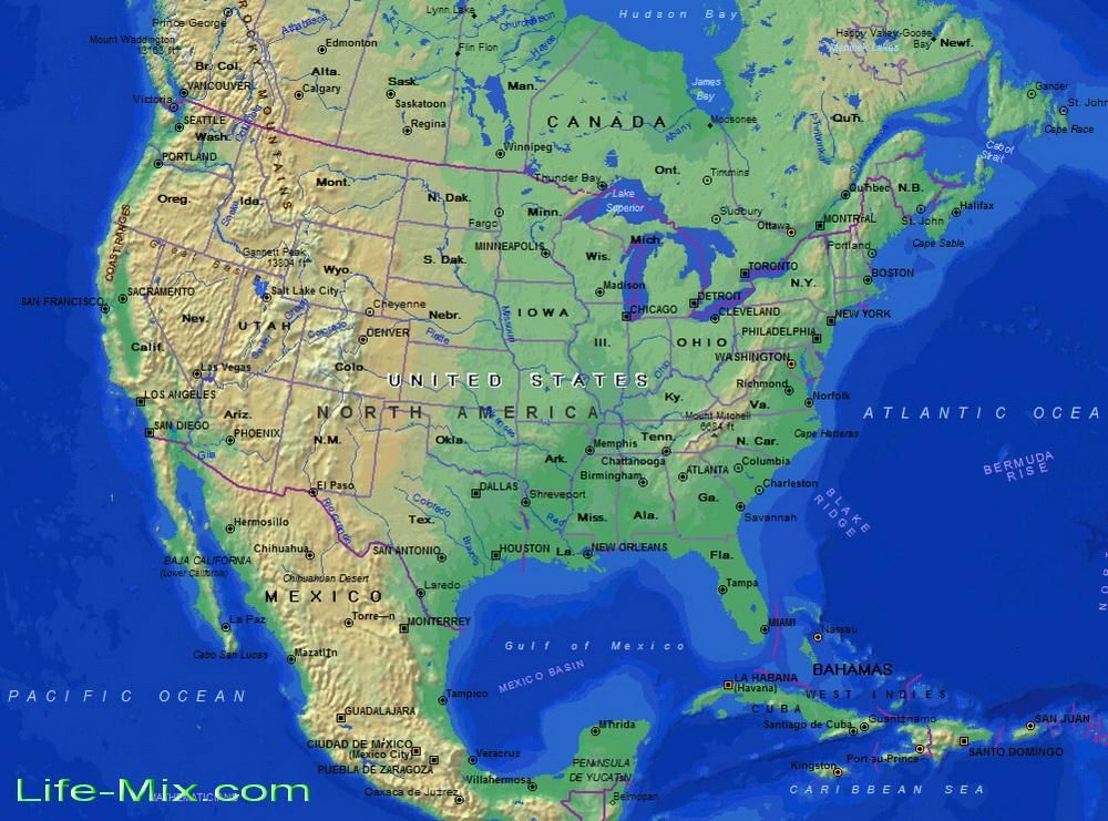 Карта США на английском языке 0,56*0,87 — купить по ФГОС | Учебный стандарт