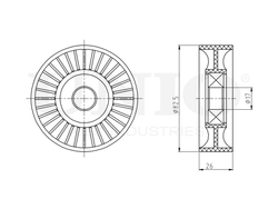 Ролик натяжной приводного ремня UNIO TNS-10153