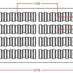 910 | Форма для шоколадных батончиков (275х175 мм)