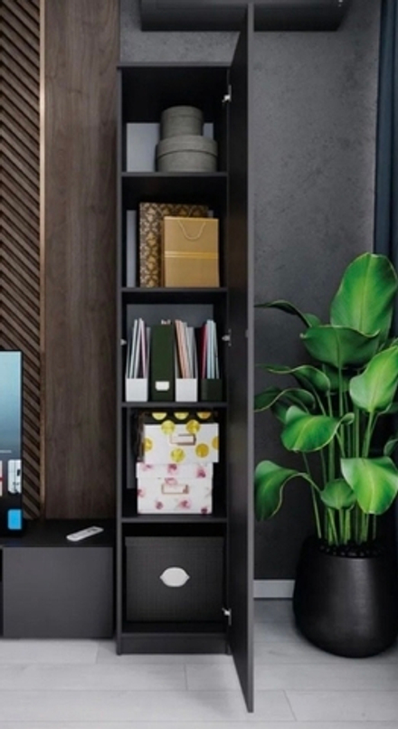 Шкаф-пенал «Денвер» Графит