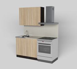 Кухонный гарнитур Симона мини 1000 мм (Дуб сонома/Венге, Берилл бежевый)