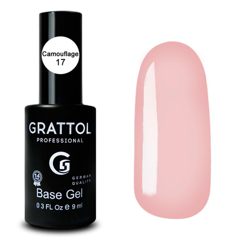 Grattol Rubber Base Camouflage №17, 9 мл