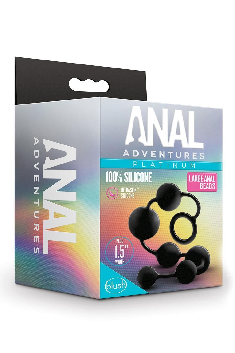Черная анальная цепочка Black Anal Beads - 40,6 см. (Цвет: черный)