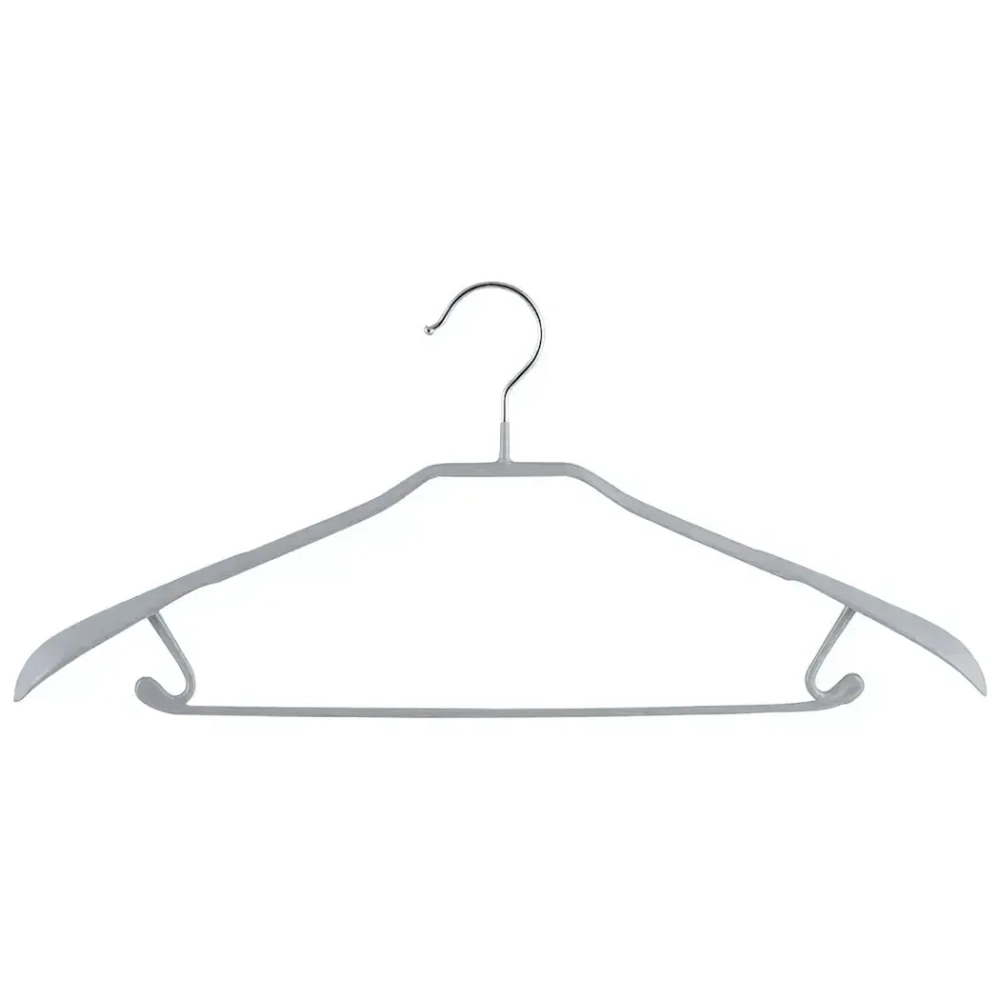 Вешалка металлическая с ПВХ покрытием, с перекладиной и крючками