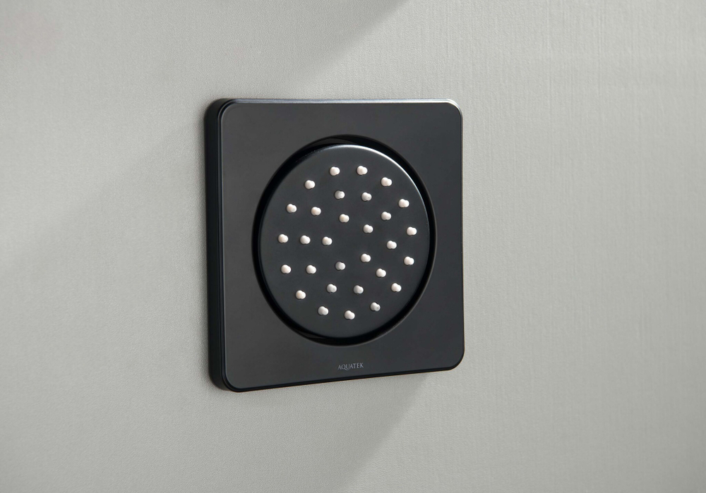 Боковая форсунка 130*130 AQUATEK, матовый черный AQ2099MB