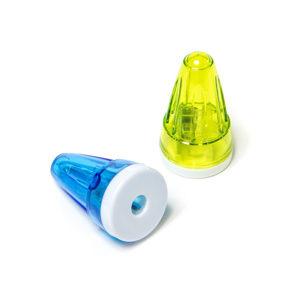 Точилка пластиковая Alingar, 1 отверстие, фигурная, с контейнером, цвет ассорти