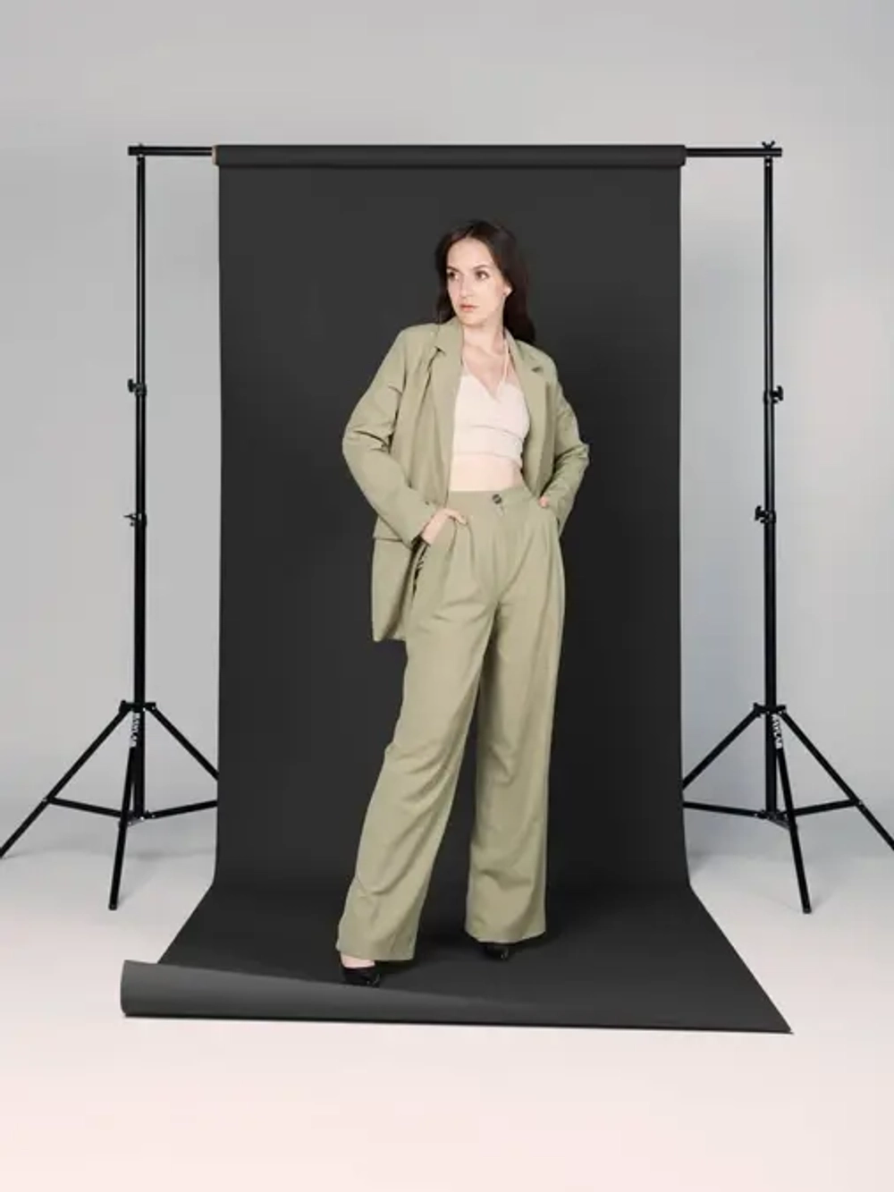 Фон бумажный Raylab 009 Black 1,35*10м черный