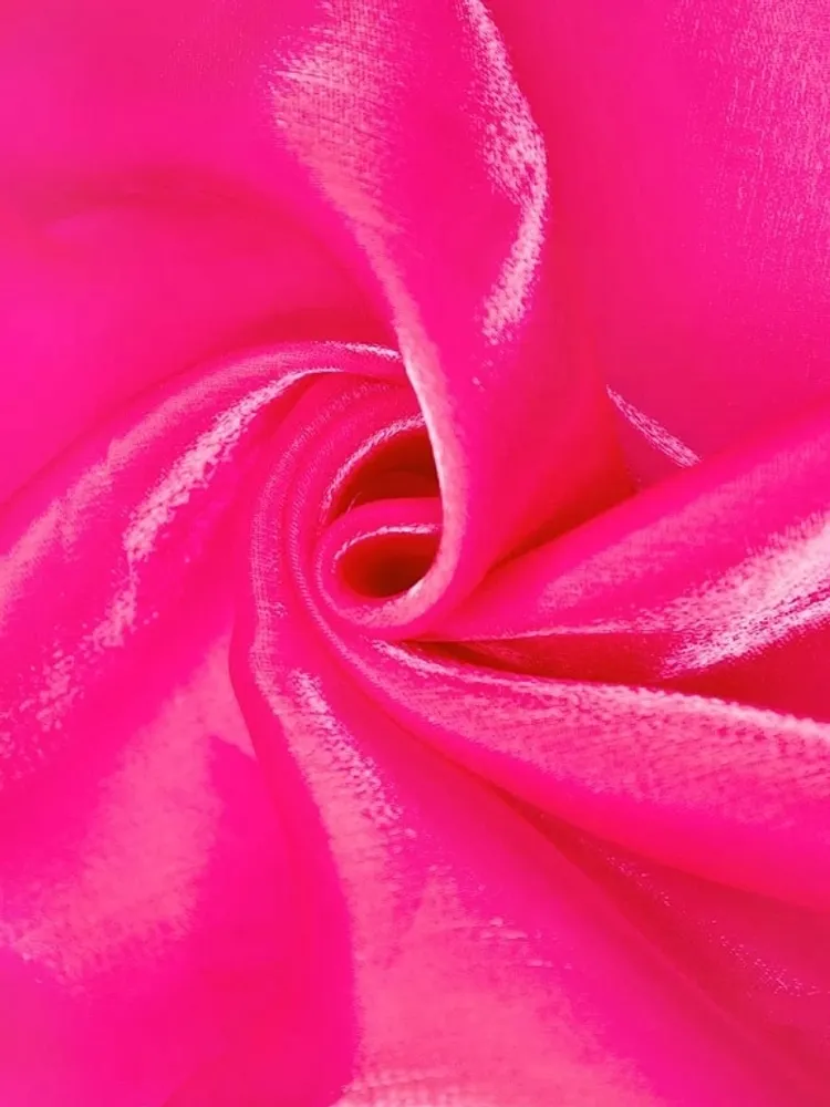 Ткань Органза "Кристалл" 70 г/м2, 100% пэ, ш. 150 см, фуксия