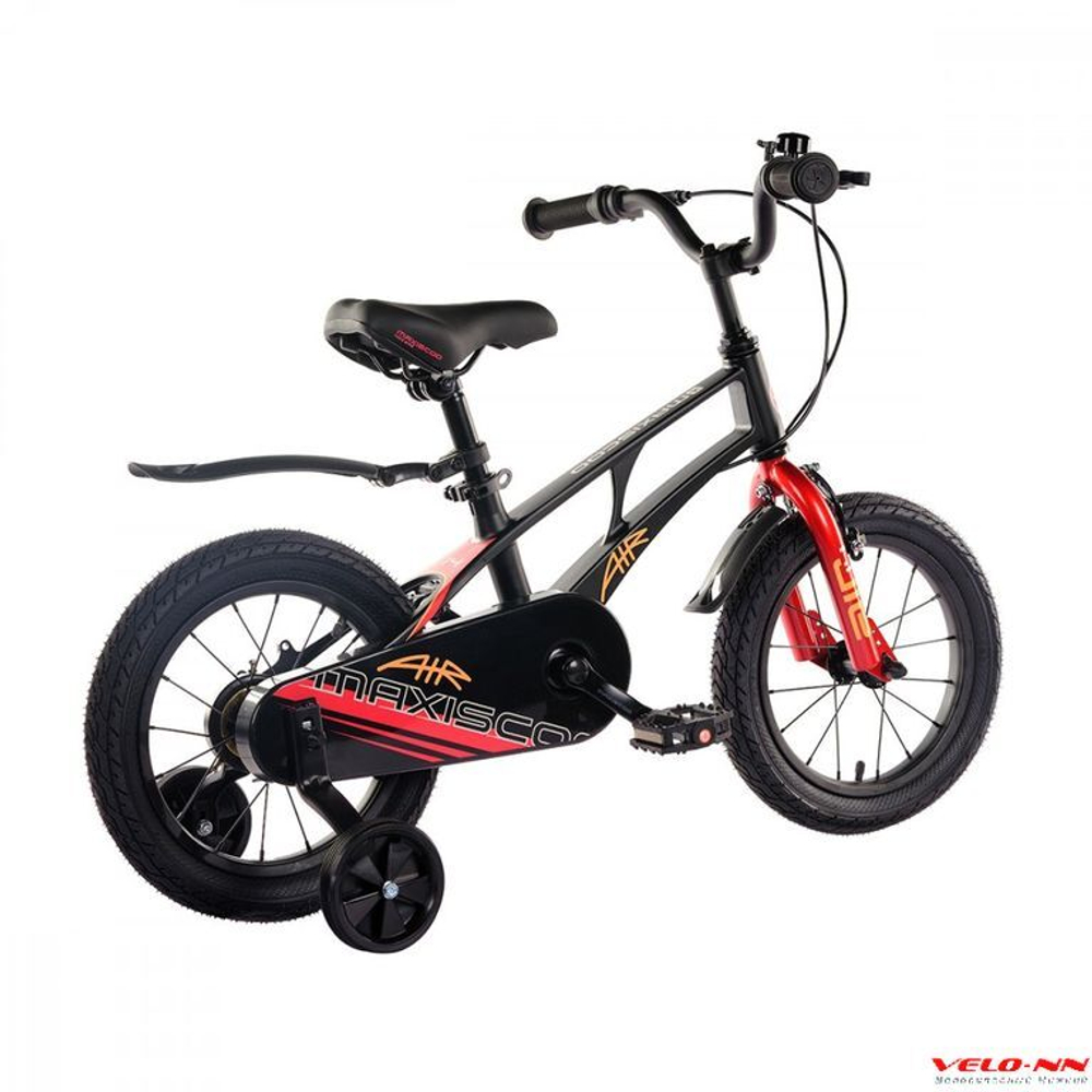 Велосипед 14" MAXISCOO Air Стандарт Плюс Черный Матовый (2024)