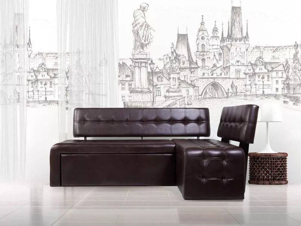 Кухонный диван Прага умбер