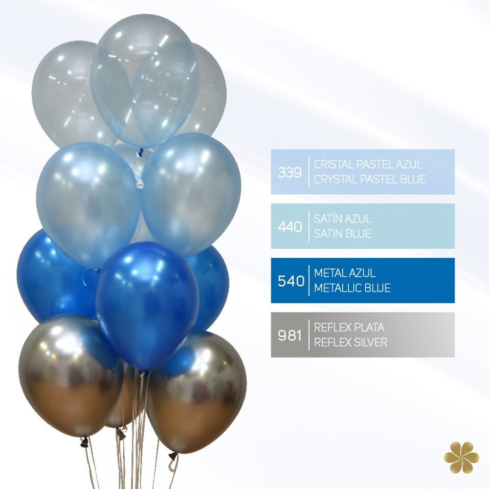 Шар 12" Синий, Метал / Blue 540 Sp