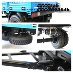 Trailer 2-axle flatbed in scale 1/14