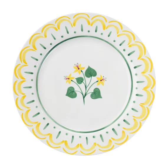 Тарелка десертная "Летний час", D20 см, желтая