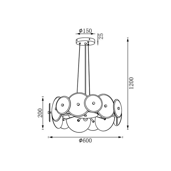 Подвесной светильник Vele Luce Siena VL3223P07