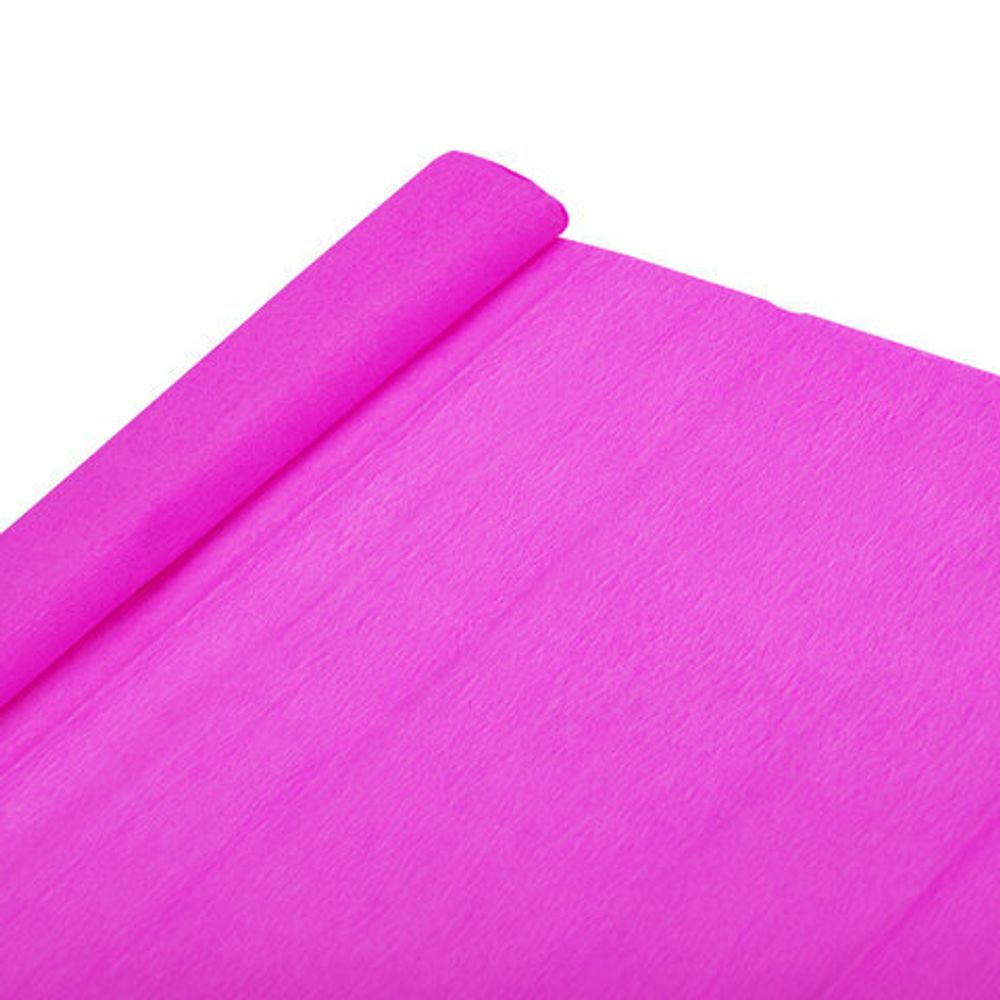 Бумага гофрированная (креповая), 32 г/м2, фуксия, 50х250 см, в рулоне, BRAUBERG, 112518
